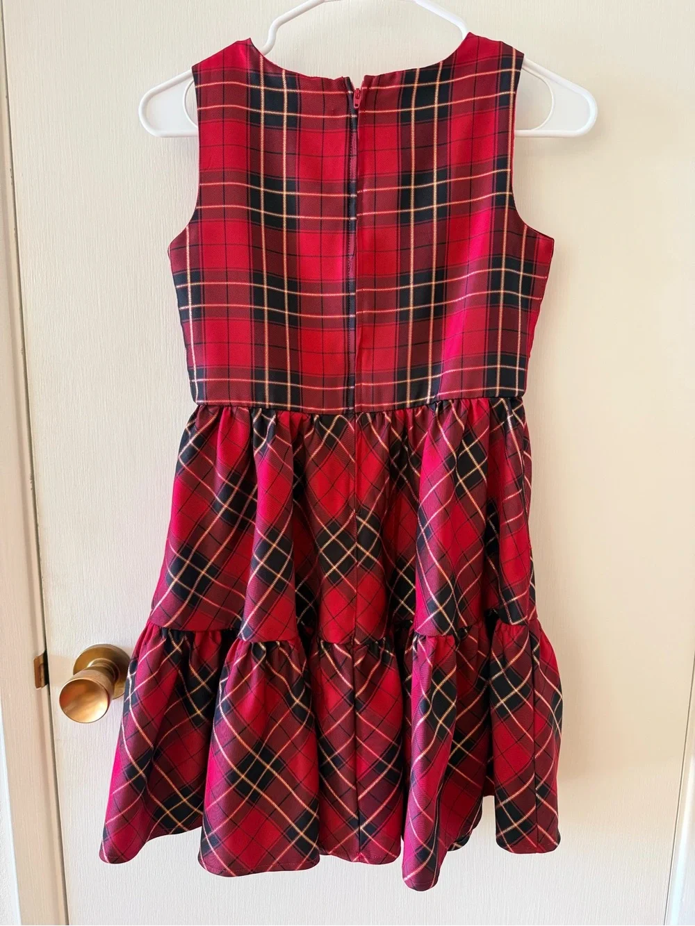 The Children's Place Red Plaid Holiday Dress Kids Size 12